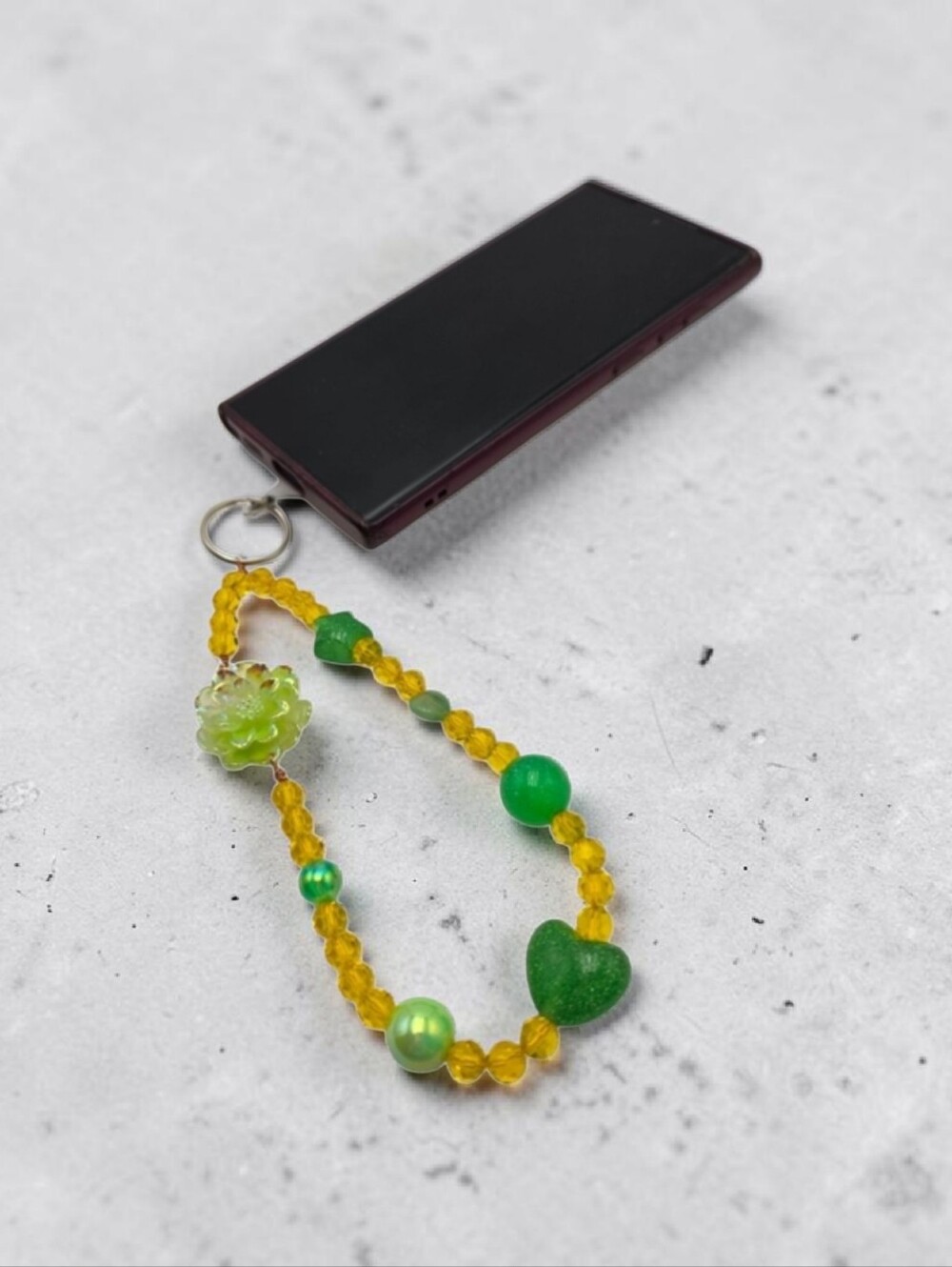 Handmade Yellow and Green Phone Charms